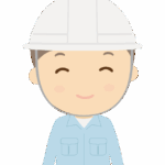 にっこり笑顔の作業員のイラスト