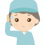 ミスしたり焦っている作業員のイラスト