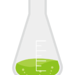 液体が入った三角フラスコのイラスト