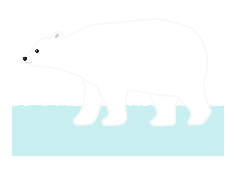 ホッキョクグマのイラスト