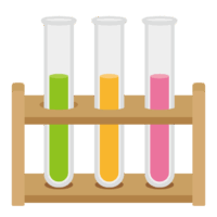 液体が入った試験管のイラスト