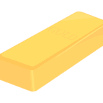 ゴールドバーのイラスト