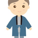 はんてんを着た男性のイラスト