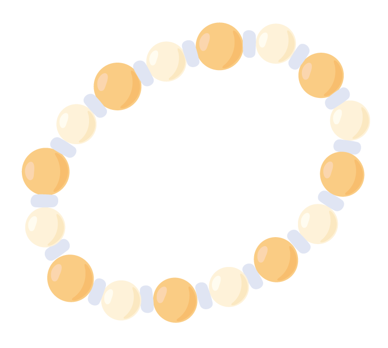 パワーストーン／天然石のブレスレットのイラスト