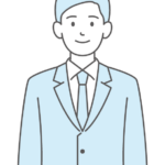 シンプルな色の会社員のイラスト