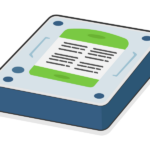 HDD（ハードディスクドライブ／記憶装置）のイラスト