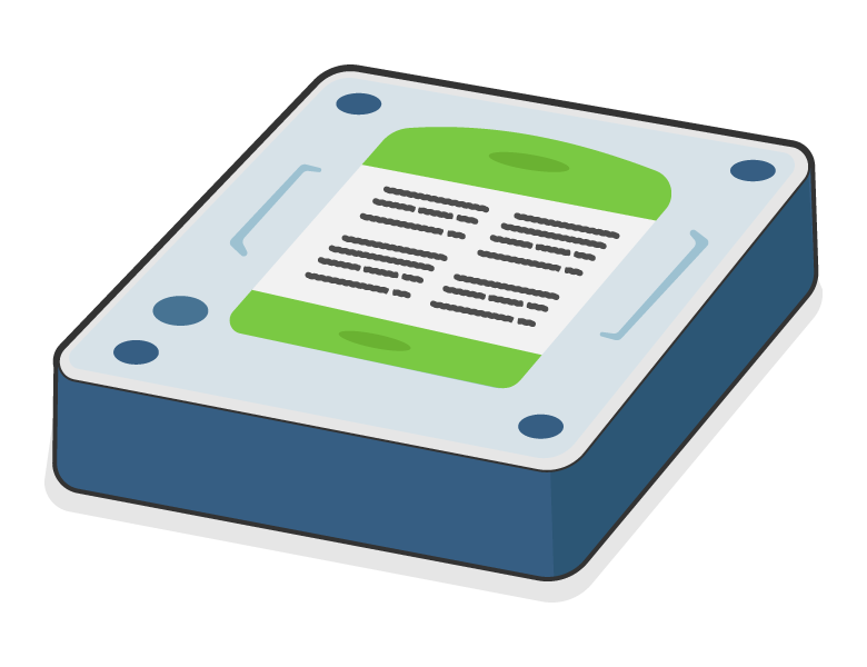 HDD（ハードディスクドライブ／記憶装置）のイラスト