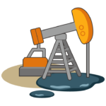 油田や石油採掘のイラスト