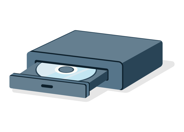 光学ドライブのイラスト