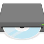 光学ドライブとディスクのイラスト