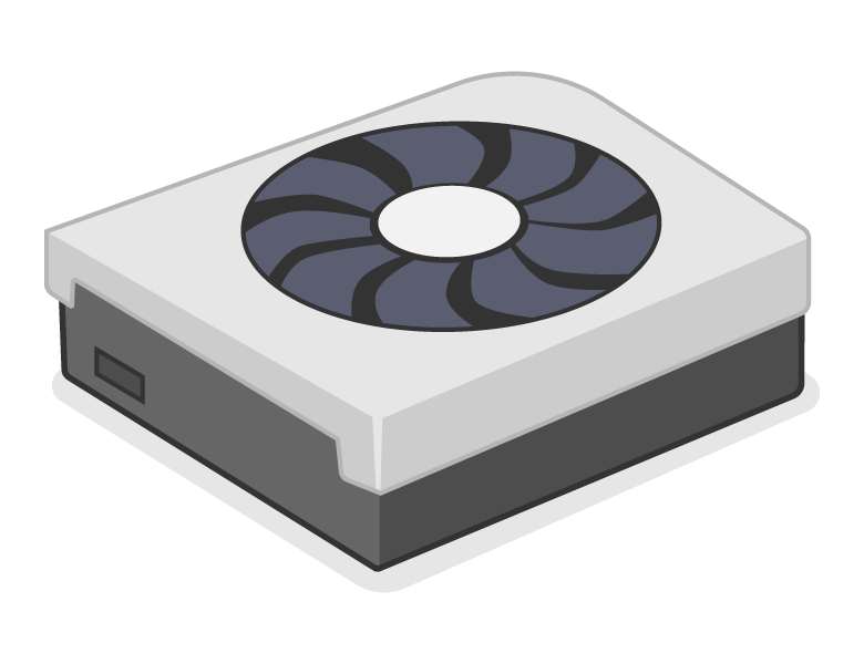 PCの冷却ファンのイラスト