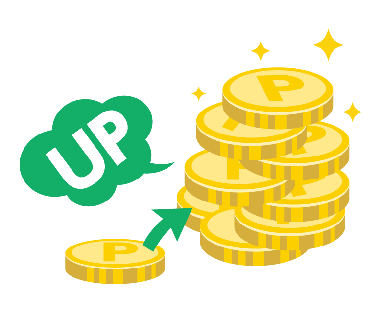 ポイントアップキャンペーンのイラスト