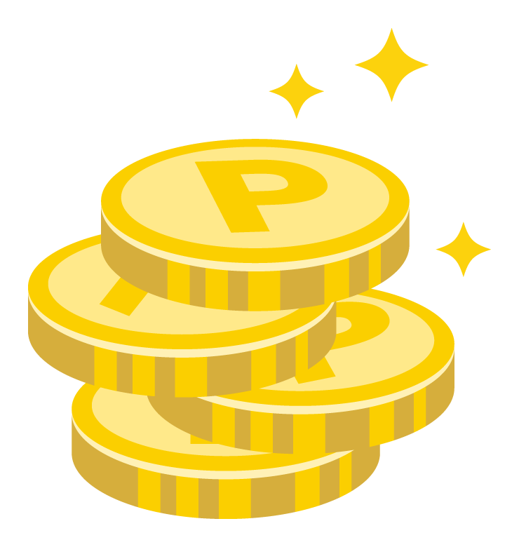 ポイントをためるイメージのイラスト