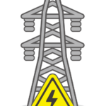 送電線のイラスト