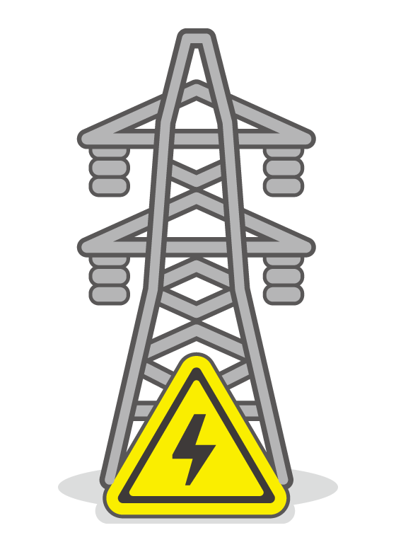 送電線のイラスト