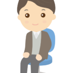 椅子に座る男性のイラスト