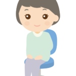 椅子に座る女性のイラスト