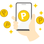 スマホでポイ活のイラスト