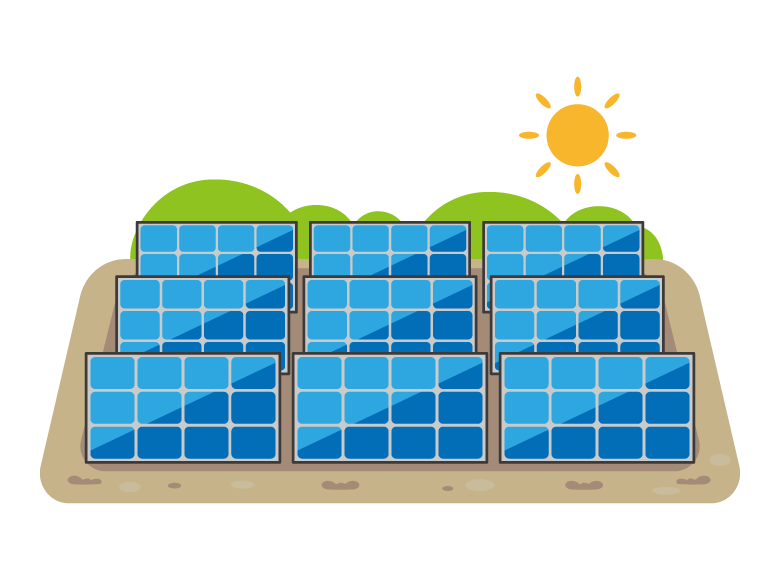 太陽光発電のイラスト