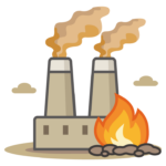 火力発電所／エネルギーのイラスト