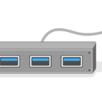 USBハブ（ポート）のイラスト