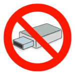 USBメモリー使用禁止のイラスト