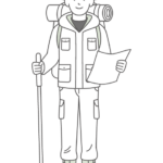 冒険家／登山家のイラスト