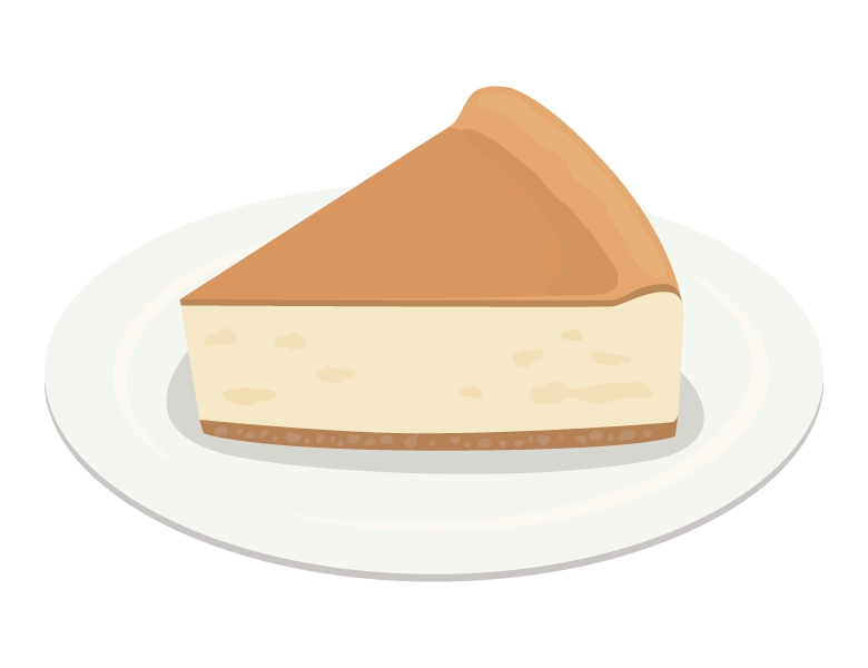ベイクドチーズケーキのイラスト