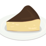 バスクチーズケーキのイラスト