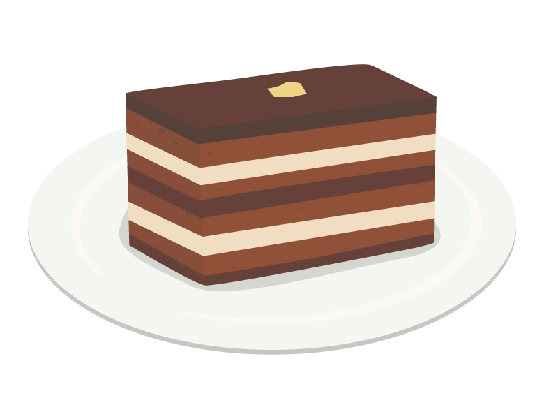 オペラ（ケーキ）のイラスト