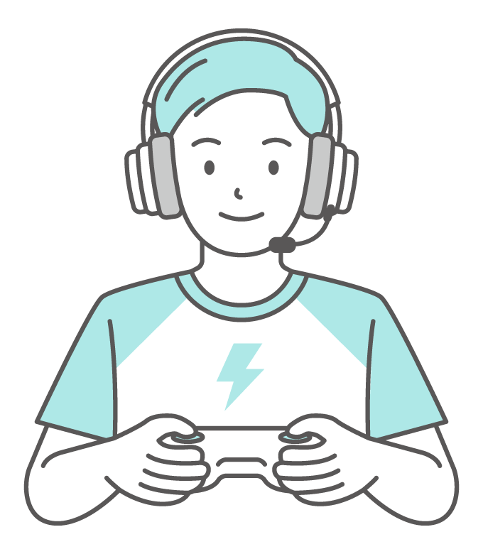 eスポーツ選手のイラスト