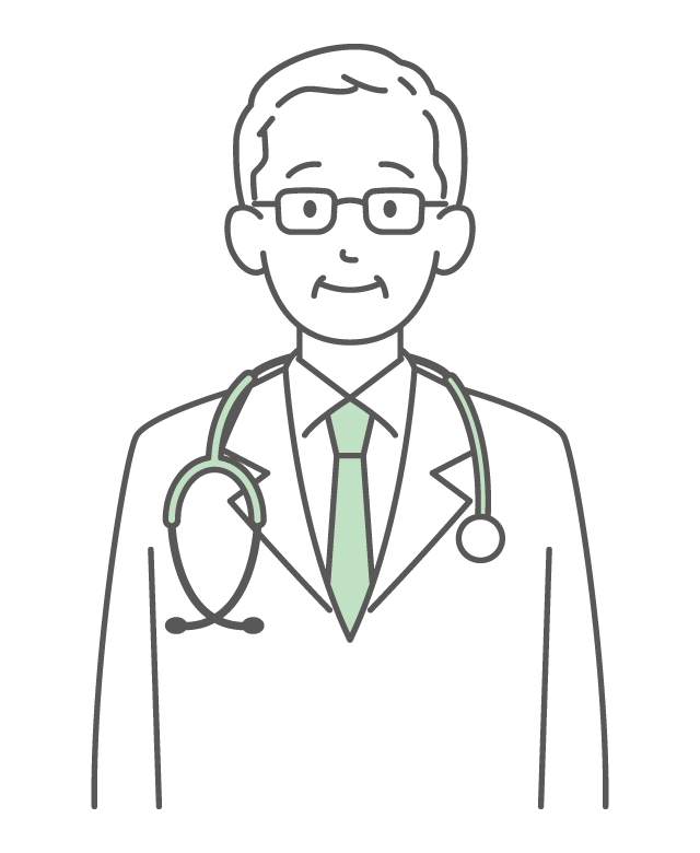 年配のお医者さんのイラスト
