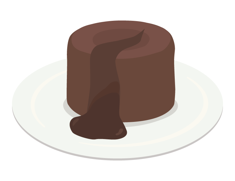 フォンダンショコラ／スイーツのイラスト