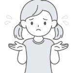 困っている女の子のイラスト