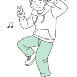 ヒップホップダンサーのイラスト