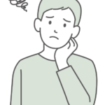 困り果てている男性のイラスト