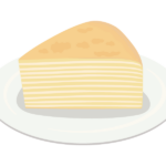 ミルクレープケーキのイラスト