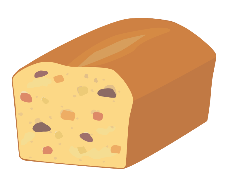 パウンドケーキのイラスト