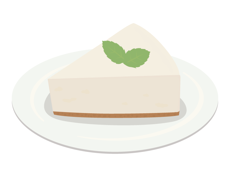レアチーズケーキのイラスト
