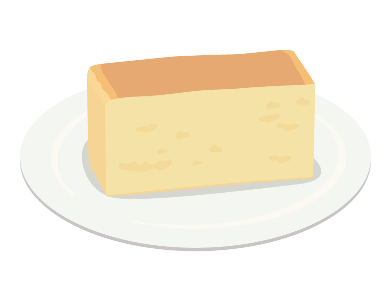 リコッタチーズケーキのイラスト
