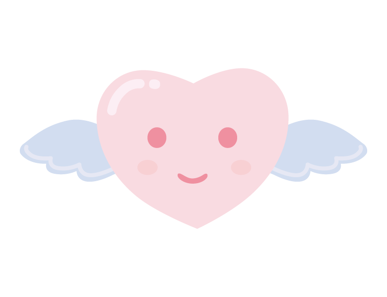 ハートの天使のイラスト