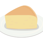 スフレチーズケーキのイラスト