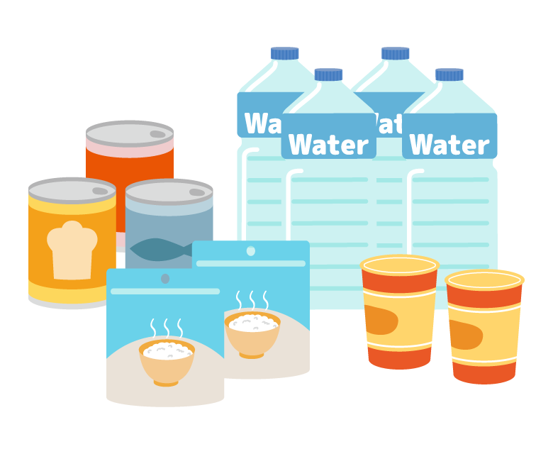 備蓄食料のイラスト