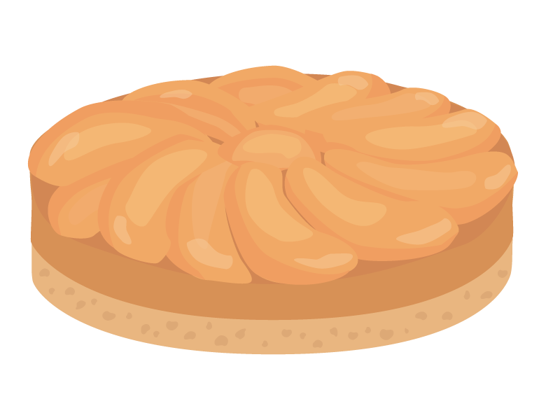 タルトタタンのイラスト