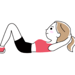 腹筋運動／トレーニングのイラスト