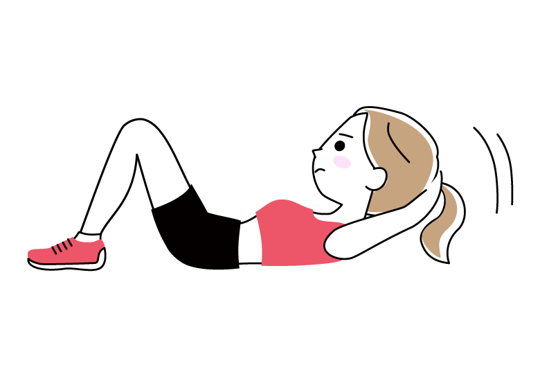 腹筋運動／トレーニングのイラスト
