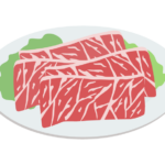 しゃぶしゃぶ用のお肉のイラスト