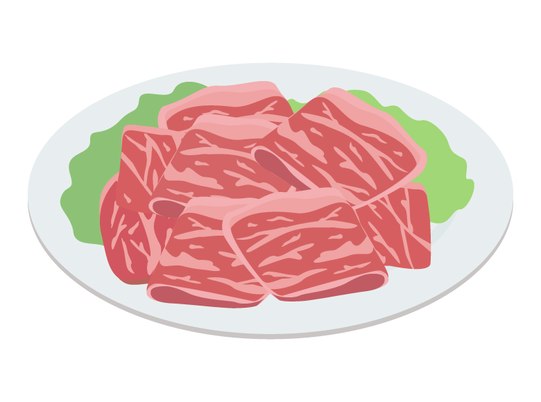 牛肉の切り落としのイラスト