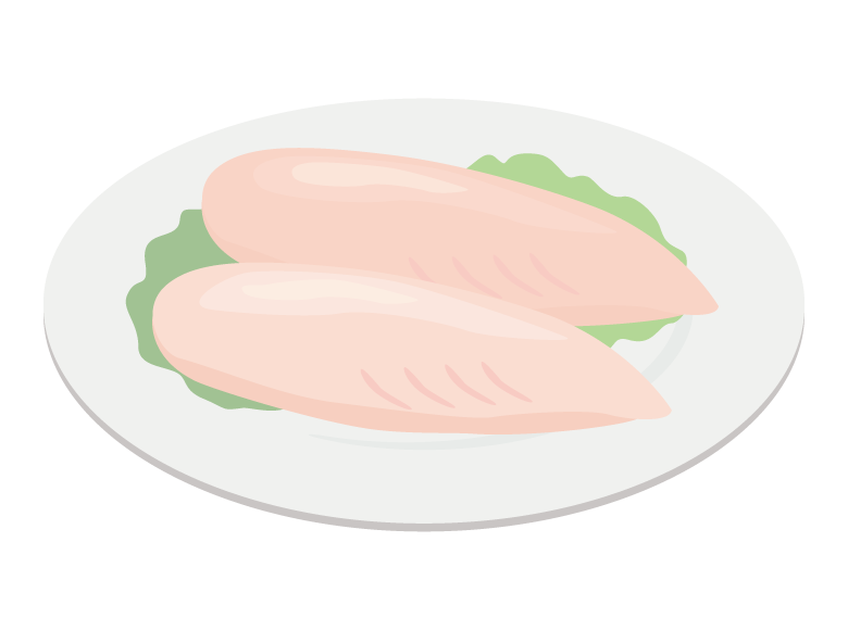 鶏ささみのイラスト