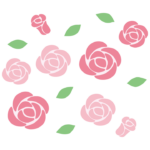 かわいいバラの花のイラスト